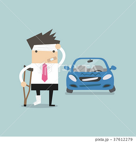 Businessman be injured with car accident 37612279
