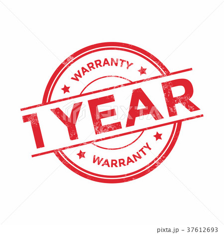 1 year warranty stamp isolated 37612693