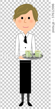 Cafe staff clerk carry Cafe staff clerk carry 37612996