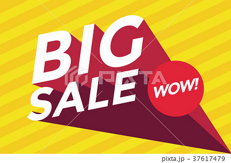 Big sale banner, best offer, Wow 37617479