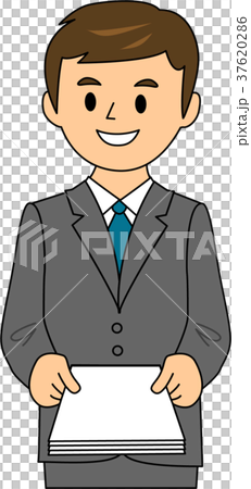Businessman handing the document 37620286