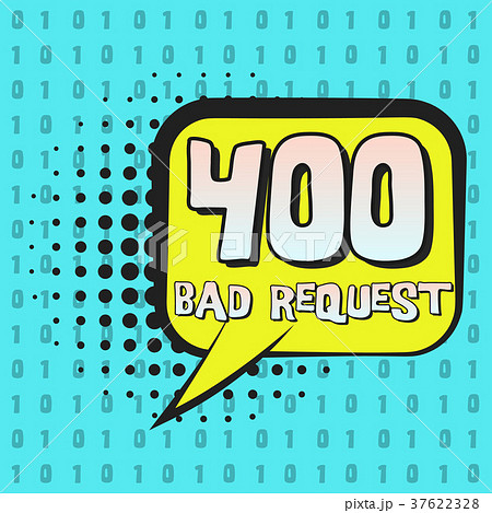 Retro speech bubble with 400 internet page error 37622328