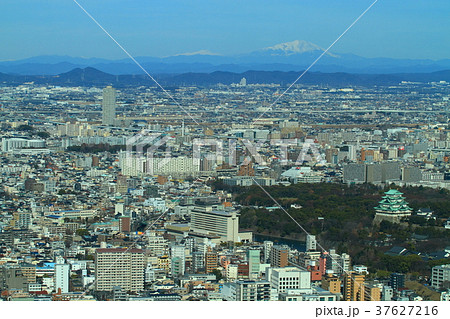名古屋市内から見た名古屋城と御嶽山 名古屋市内から見た名古屋城と御嶽山 37627216