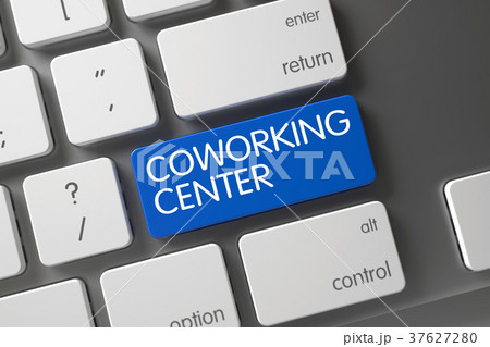 Coworking Center Button. 3D. 37627280