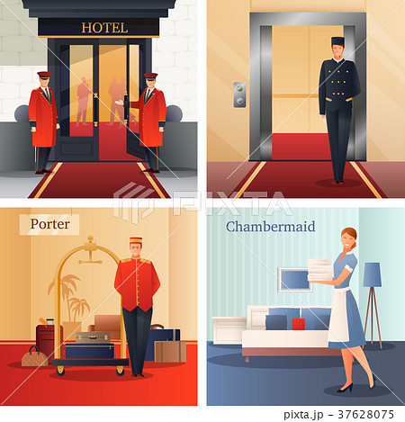 Hotel Staff Design Conceptのイラスト素材