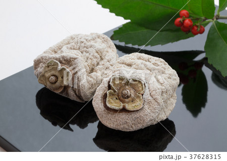 干し柿とセンリョウ 干し柿とセンリョウ 37628315