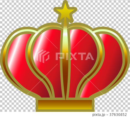 Shining red star crown 37630852