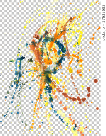 Colored splatters blotches, blots and blobs 37632682