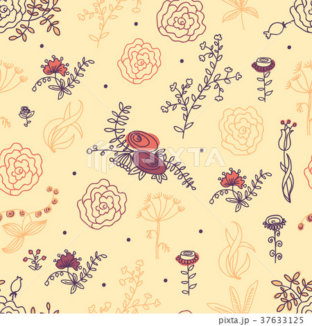 Elegance Seamless pattern with flowers Elegance Seamless pattern with flowers 37633125