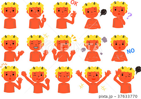 赤鬼ベクターセット 赤鬼ベクターセット 37633770