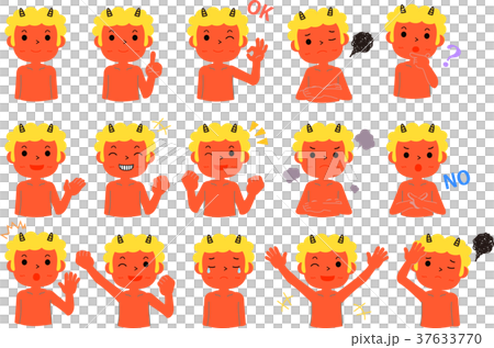 赤鬼ベクターセット 赤鬼ベクターセット 37633770
