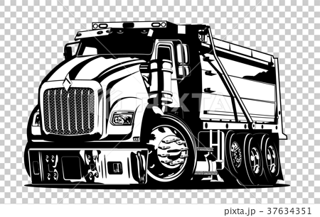 Vector Cartoon Dump Truck - Stock Illustration [37634351] - PIXTA