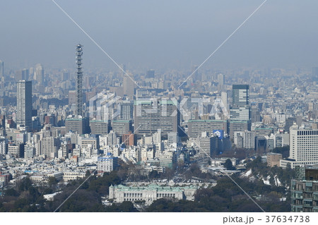 日本の東京都市景観「防衛省や迎賓館方向を望む」=都内4年ぶり大雪一夜明け・2018年1月23日撮影 日本の東京都市景観「防衛省や迎賓館方向を望む」=都内4年ぶり大雪一夜明け・2018年1月23日撮影 37634738