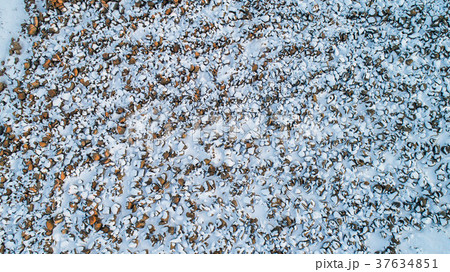 stones shot from a drone . background winter stones shot from a drone . background winter 37634851