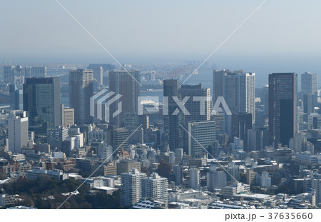 日本の東京都市景観「臨海副都心方向などを望む」=都内4年ぶり大雪一夜明け・2018年1月23日撮影 日本の東京都市景観「臨海副都心方向などを望む」=都内4年ぶり大雪一夜明け・2018年1月23日撮影 37635660
