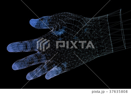 Hands network connections, sense of technology 3d 37635808
