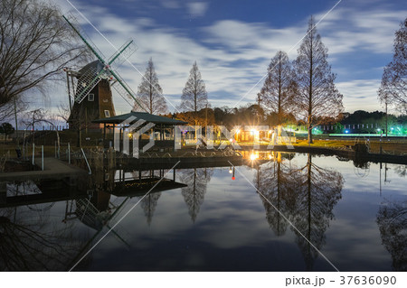 【千葉】あけぼの山農業公園の風車と星空 【千葉】あけぼの山農業公園の風車と星空 37636090