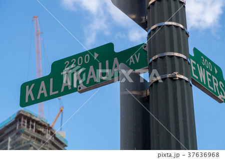 ルワーズ通りとカラカウア通りの交差点 37636968