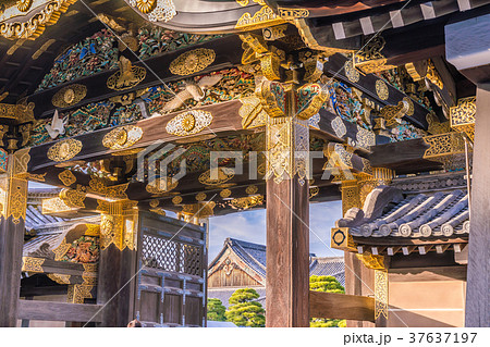 日本の風景 京都 二条城 二の丸御殿唐門 日本の風景 京都 二条城 二の丸御殿唐門 37637197