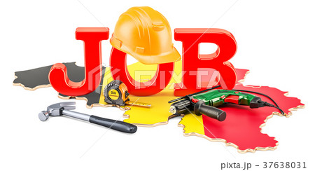Job Vacancies in Belgium concept, 3D rendering 37638031