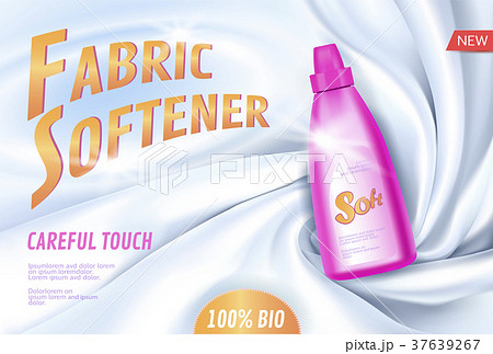 Realistic 3D fabric softener bleach package white 37639267