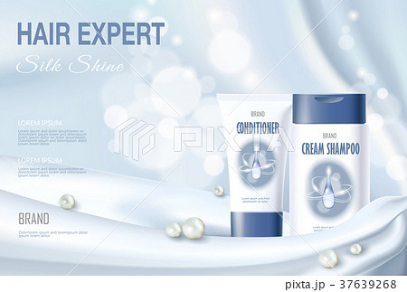 Realistic 3D detailed hair care cosmetic package 37639268