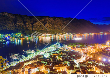 Night view of Kotor 37640575