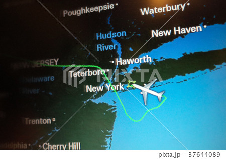 地図で見るニューヨークへの着陸 37644089