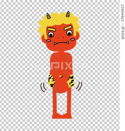 赤鬼くん　もじもじする 37644927