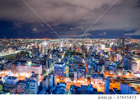 View of Osaka city landscape  37645873