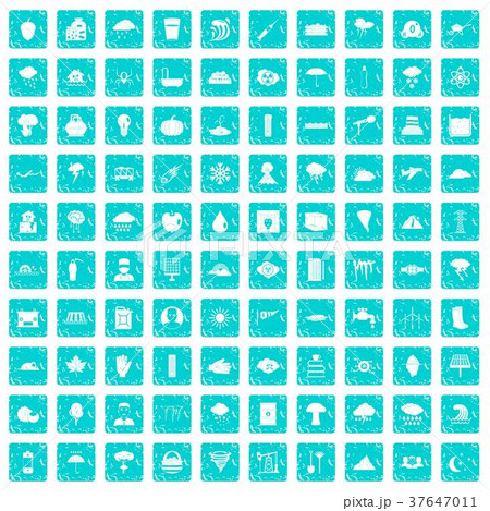 100 thunderstorm icons set grunge blue 100 thunderstorm icons set grunge blue 37647011