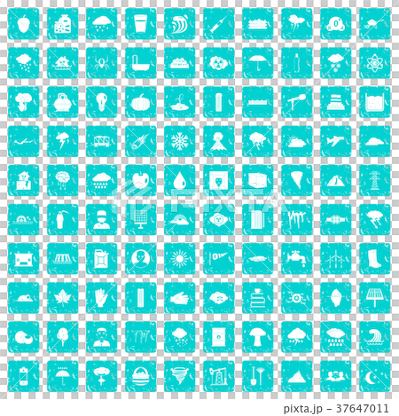 100 thunderstorm icons set grunge blue 100 thunderstorm icons set grunge blue 37647011