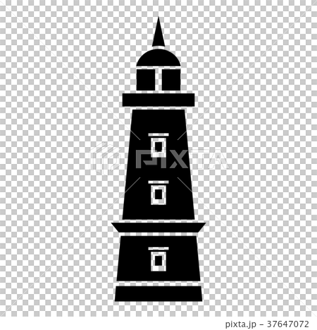 Sea beacon icon, simple style 37647072