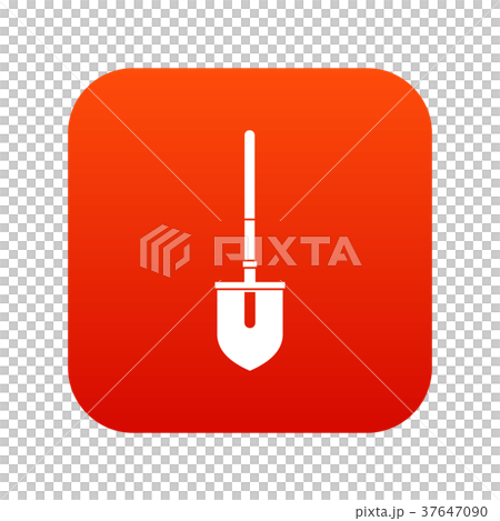Shovel icon digital red Shovel icon digital red 37647090