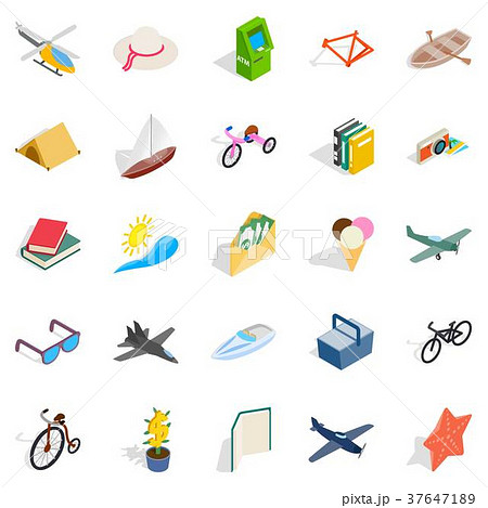 Amazing toy icons set, isometric style 37647189