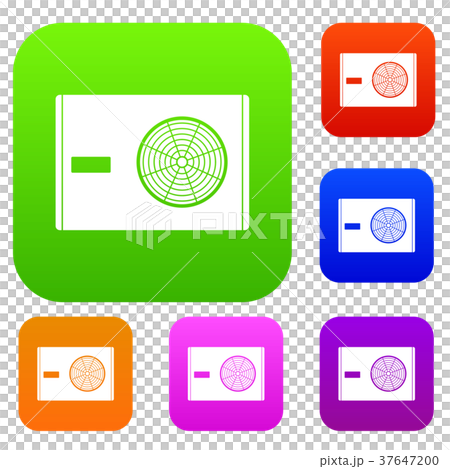 Outdoor compressor of air conditioner set color collection 37647200