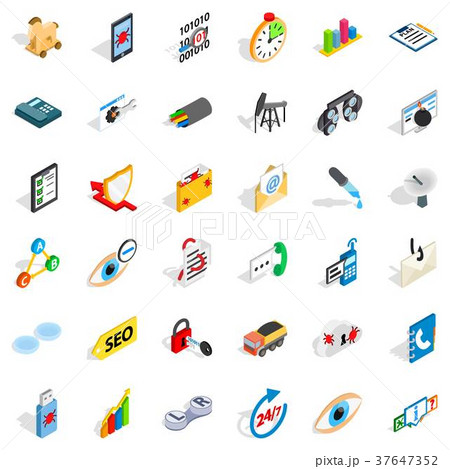 Hi tech icons set, isometric style Hi tech icons set, isometric style 37647352