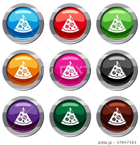 Pizza slice set 9 collection 37647363