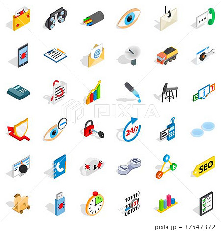 Toy icons set, isometric style Toy icons set, isometric style 37647372