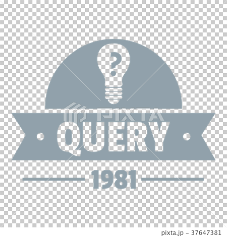 Query logo, simple gray style 37647381