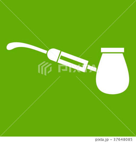 Electronic cigarette with nozzle icon green 37648085