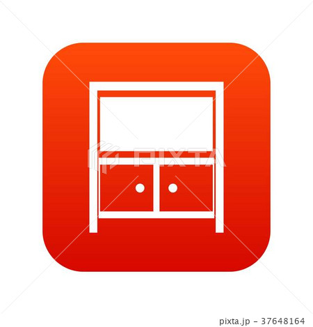 Vintage sideboard icon digital red Vintage sideboard icon digital red 37648164