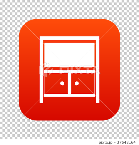 Vintage sideboard icon digital red Vintage sideboard icon digital red 37648164