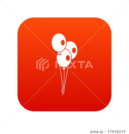 Wedding balloons icon digital red 37648243