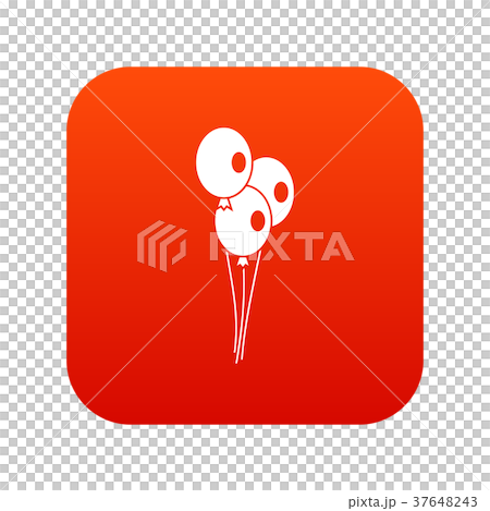 Wedding balloons icon digital red 37648243