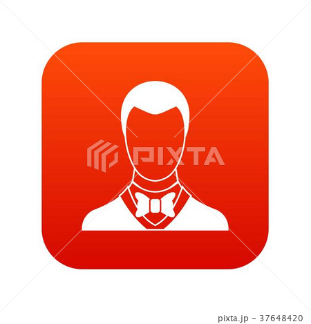 Groom icon digital red Groom icon digital red 37648420