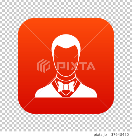 Groom icon digital red Groom icon digital red 37648420