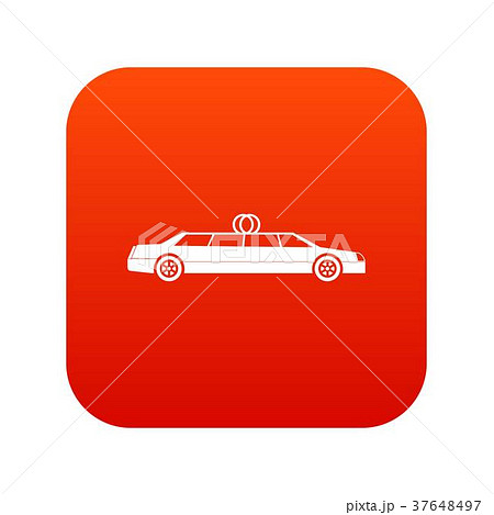 Wedding car decoration icon digital red 37648497