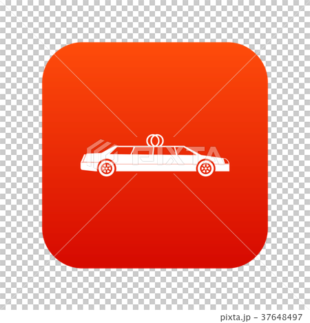 Wedding car decoration icon digital red 37648497