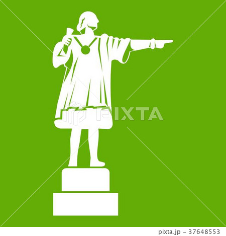 Columbus monument icon green Columbus monument icon green 37648553